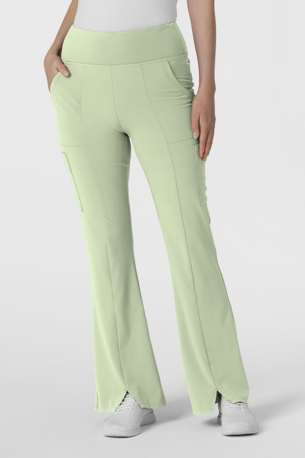 Pantalone donna 5534 cargo svasato fresh mint