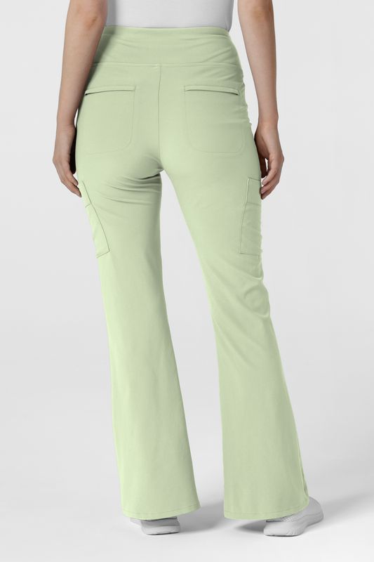 Pantalone donna 5534 cargo svasato fresh mint