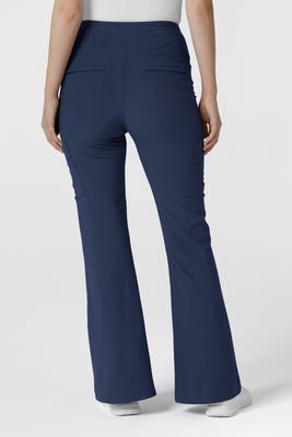 Pantalone donna 5534 cargo svasato navy blue