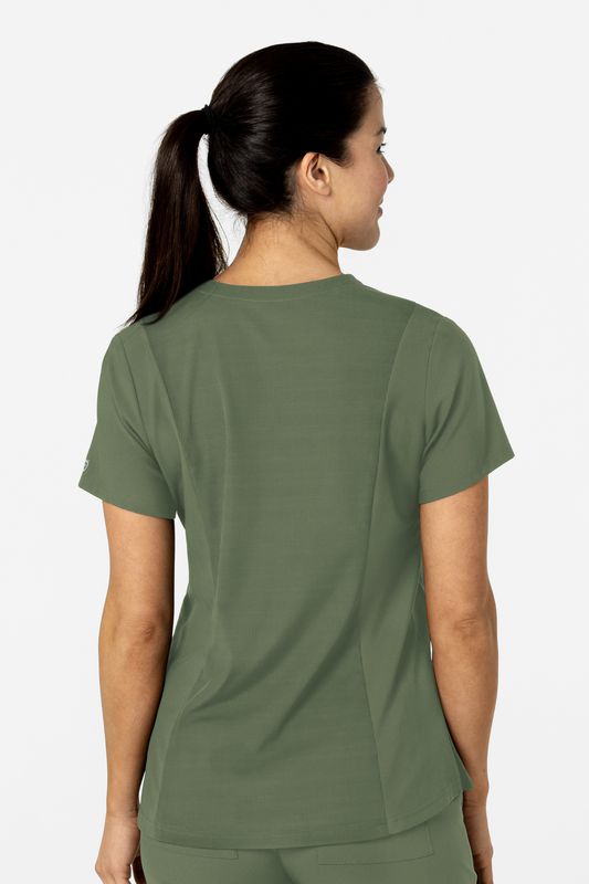 Casacca donna 6045 scollo a V olive