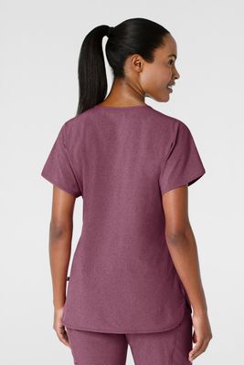 Casacca donna 6634 scollo a V arrotondato wine heather
