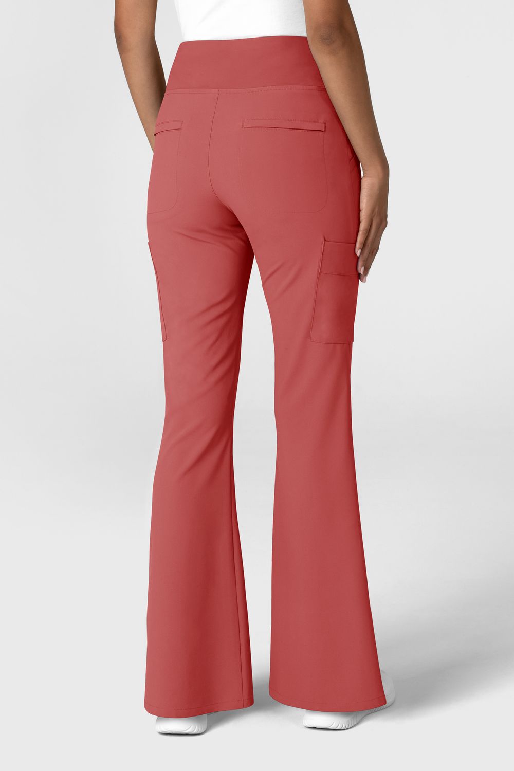 Pantalone donna 5534 cargo svasato mineral red