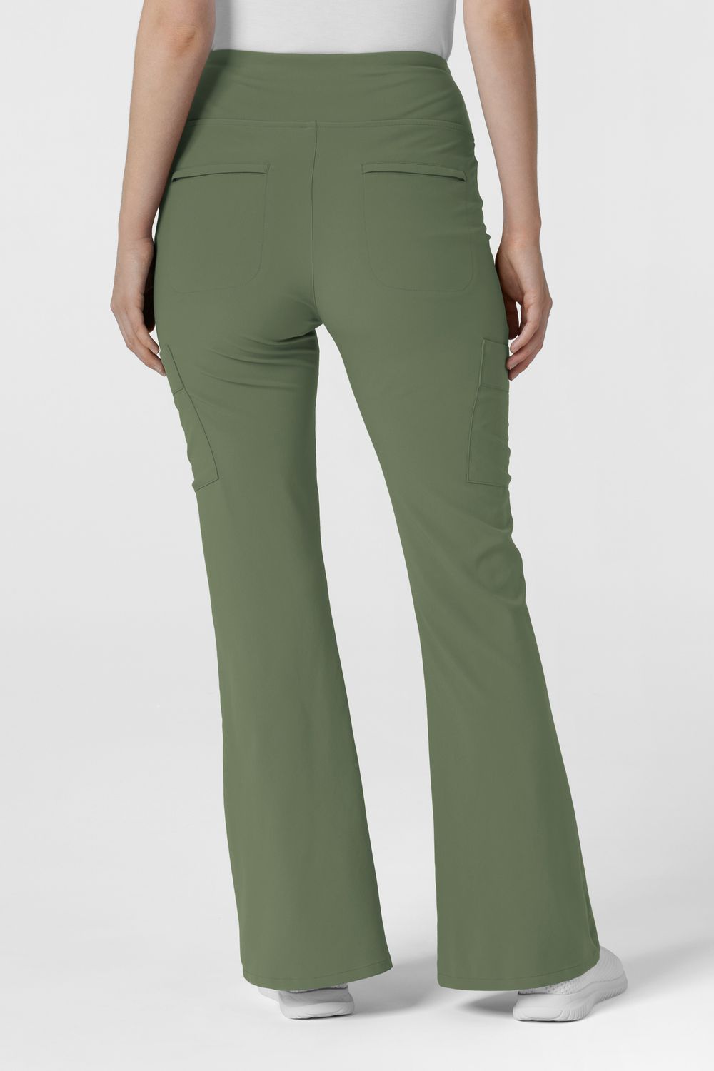 Pantalone donna 5534 cargo svasato olive