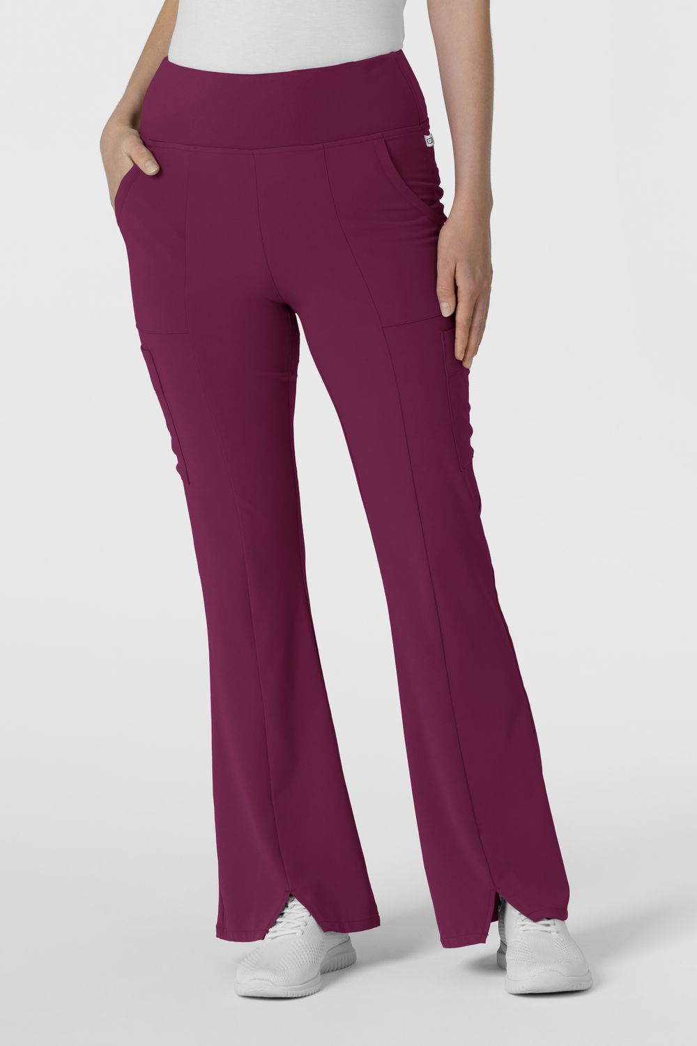 Pantalone donna 5534 cargo svasato wine