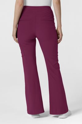 Pantalone donna 5534 cargo svasato wine