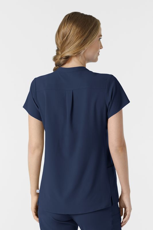 Casacca donna 6734 scollo alla coreana - navy blue