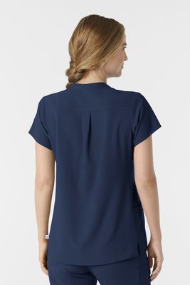 Casacca donna 6734 scollo alla coreana - navy blue