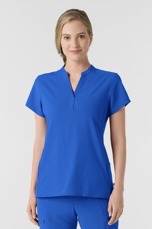Casacca donna 6734 scollo alla coreana - royal blue