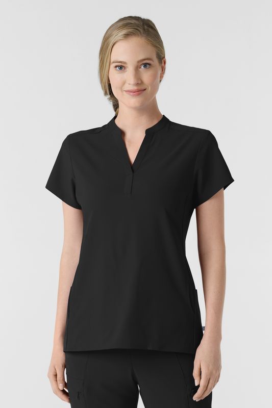 Casacca donna 6734 scollo alla coreana - black