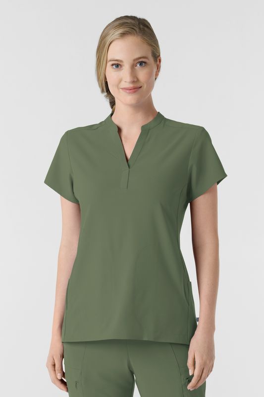 Casacca donna 6734 scollo alla coreana - olive