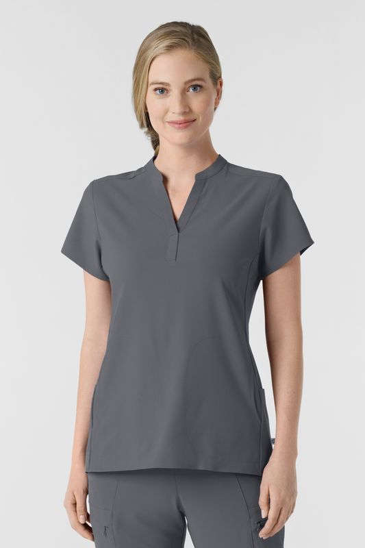 Casacca donna 6734 scollo alla coreana - pewter