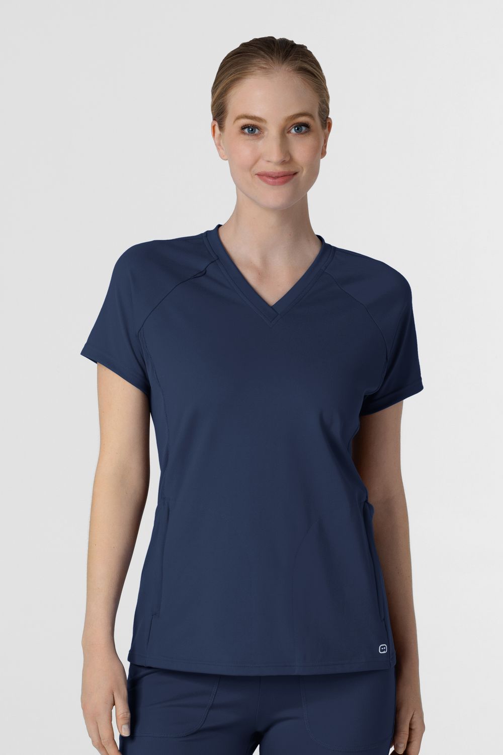 Casacca donna 6259 scollo a V navy blue