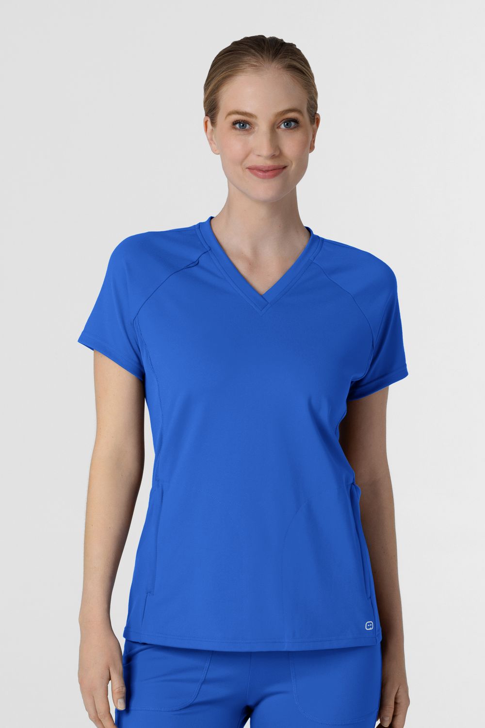 Casacca donna 6259 scollo a V royal blue