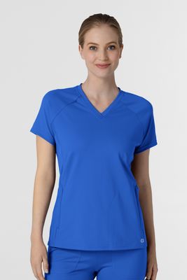 Casacca donna 6259 scollo a V royal blue
