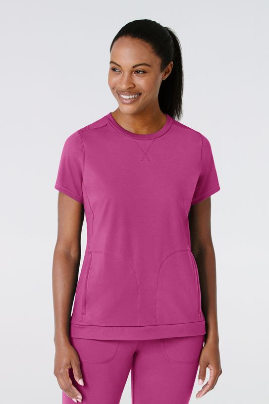 Casacca donna 6359 girocollo - lampone