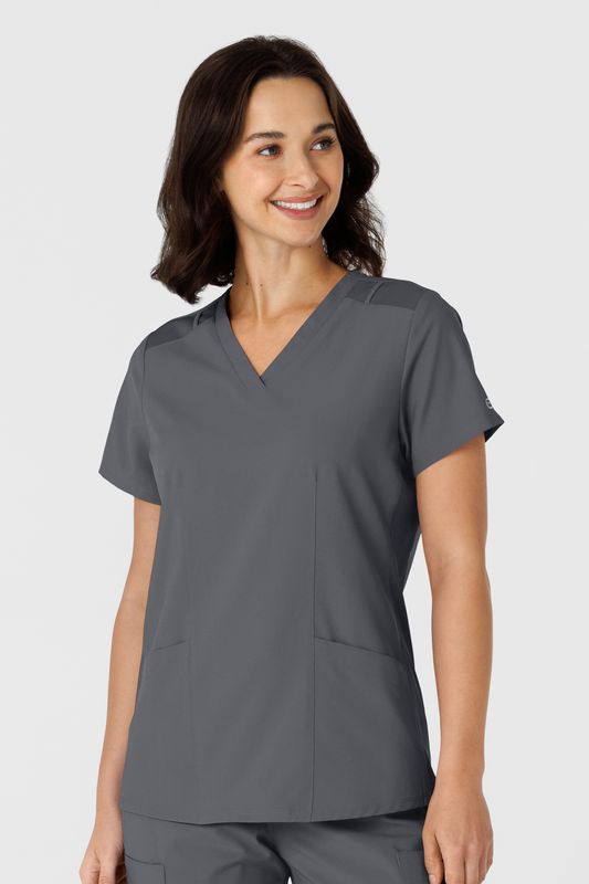 Casacca donna 6145 scollo a V pewter