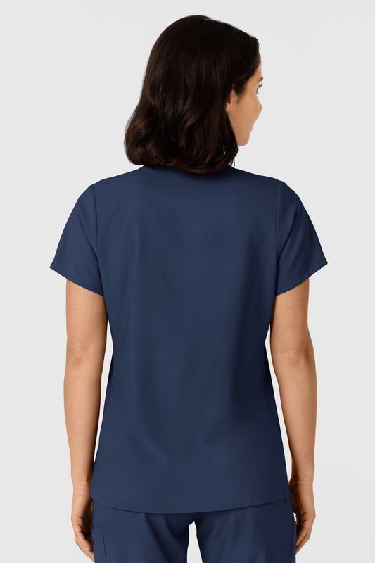 Casacca donna 6145 scollo a V navy blue