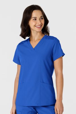 Casacca donna 6145 scollo a V royal blue