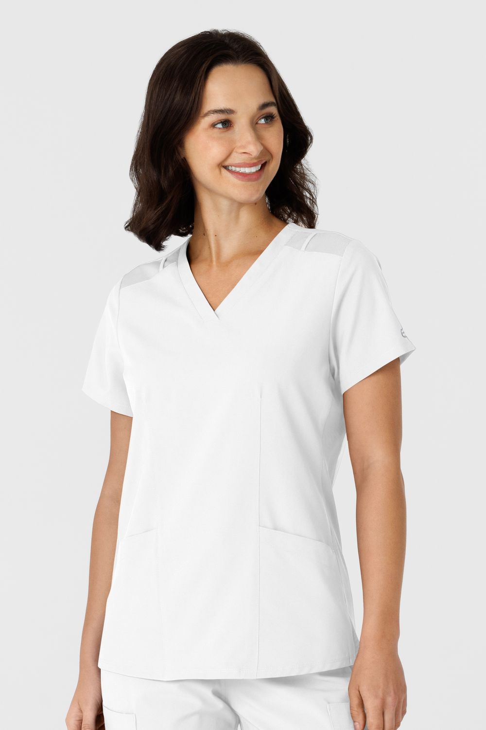 Casacca donna 6145 scollo a V white