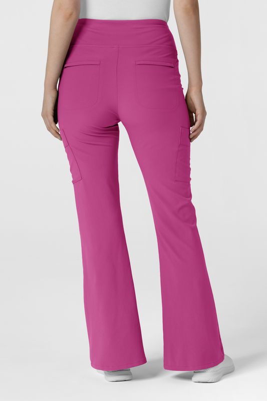 Pantalone donna 5534 cargo svasato raspberry