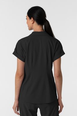 Casacca donna 6934 scollo a polo black