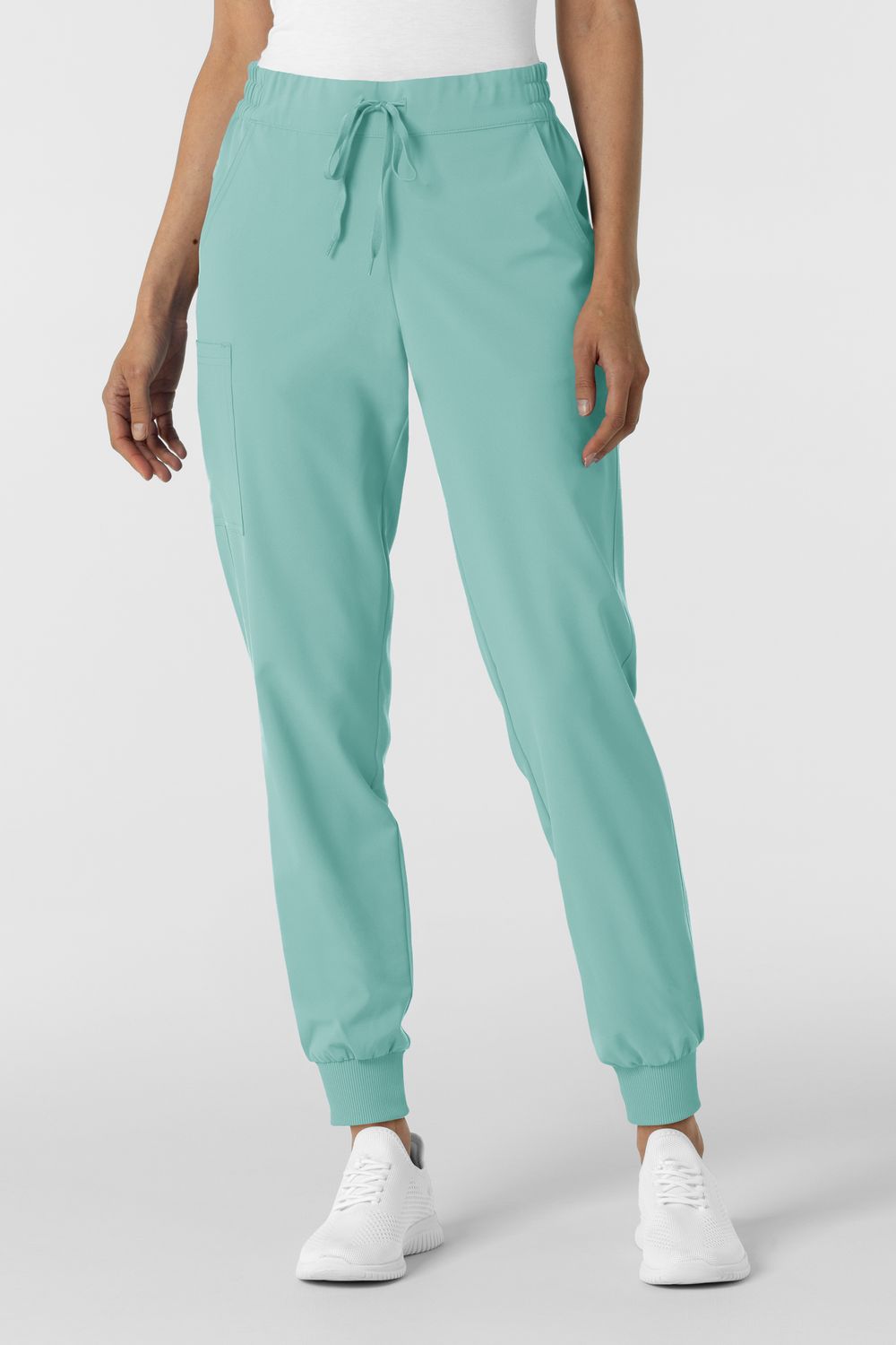 Pantalone donna 5934 cargo jogger turquoise