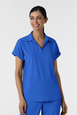 Casacca donna 6934 scollo a polo royal blue