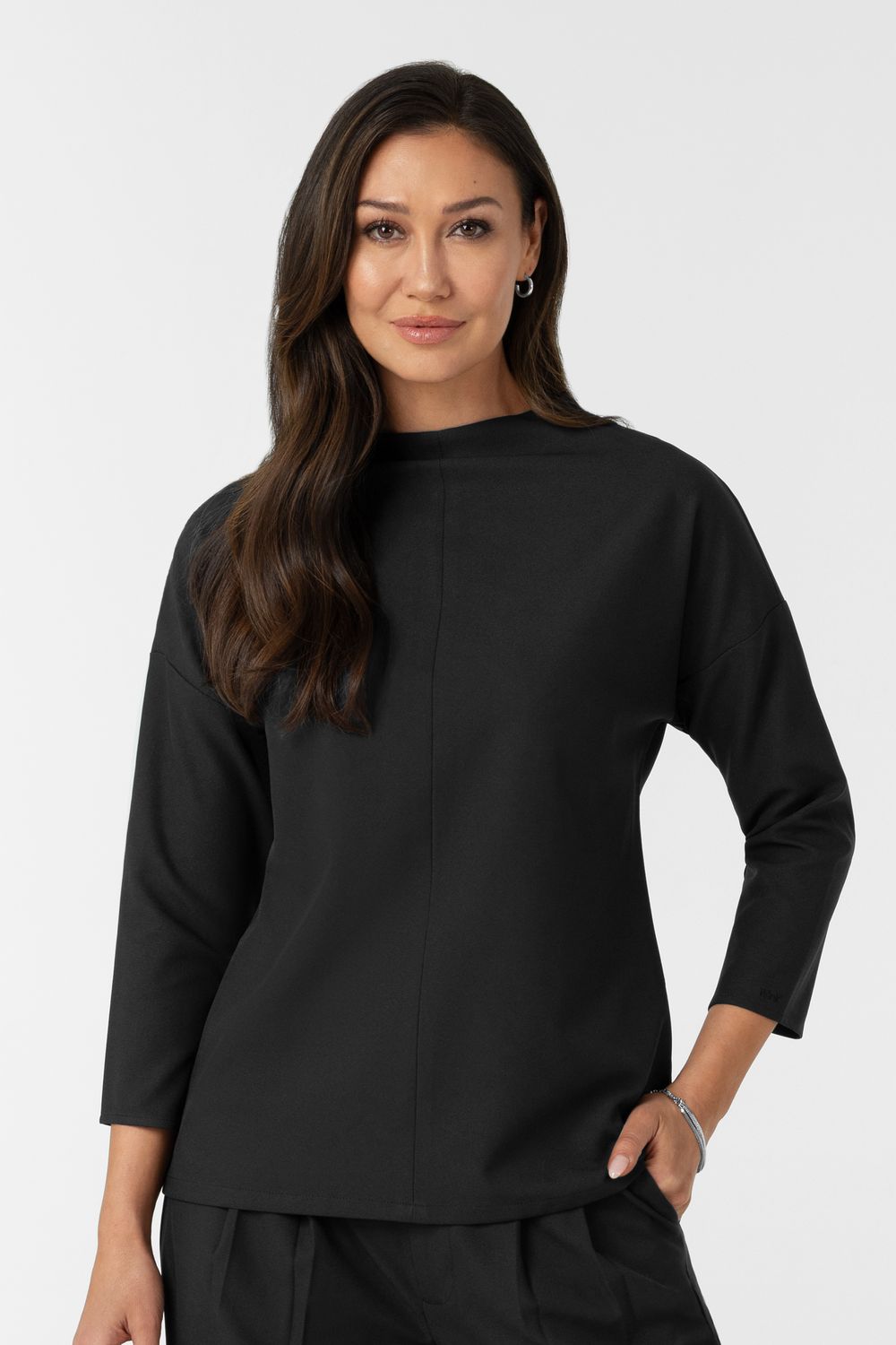 Casacca 6366 girocollo con maniche 3/4 black Casacca 6366 girocollo con maniche 3/4 black