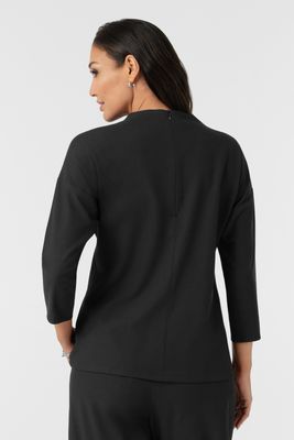Casacca 6366 girocollo con maniche 3/4 black