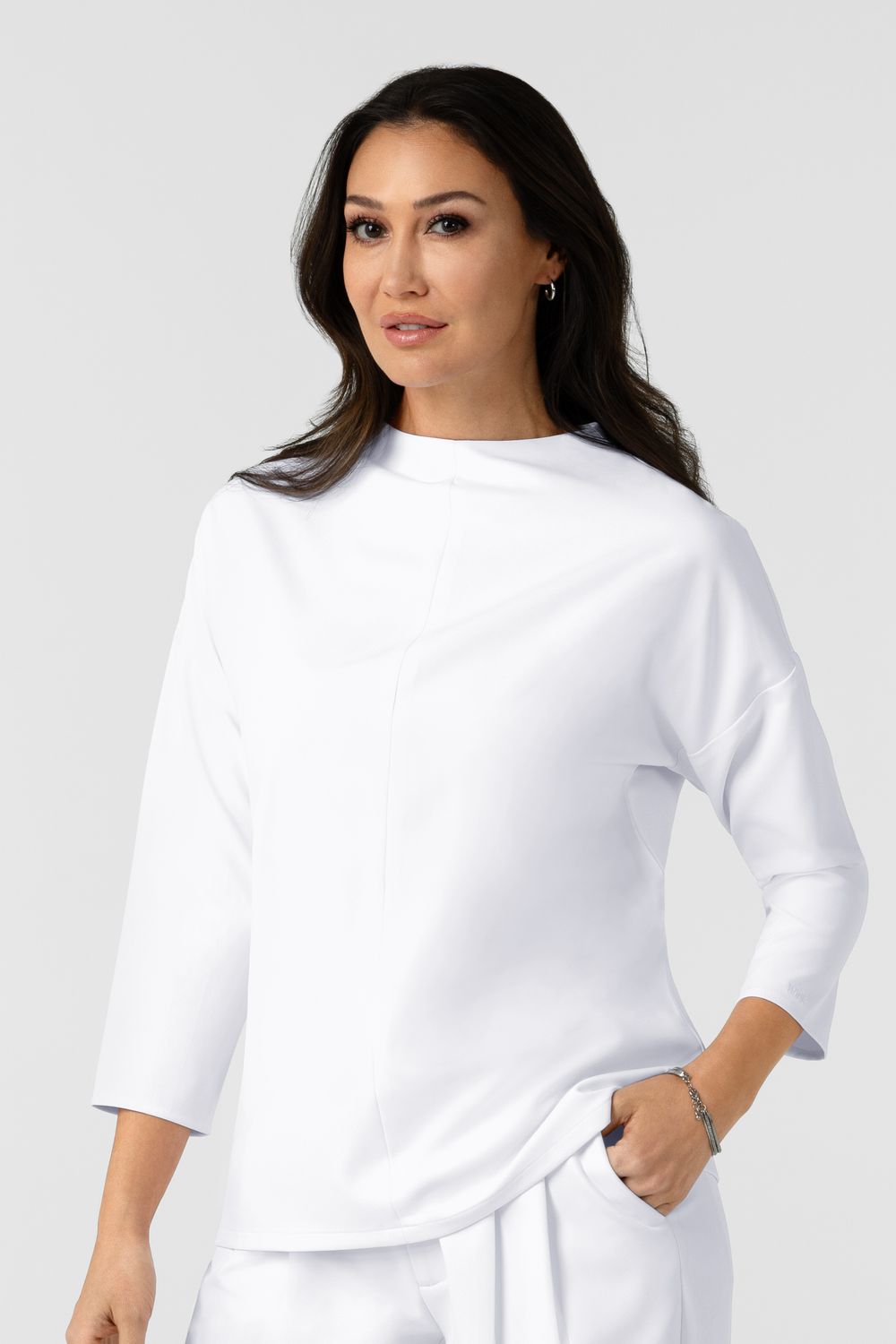 Casacca 6366 girocollo con maniche 3/4 white Casacca 6366 girocollo con maniche 3/4 white