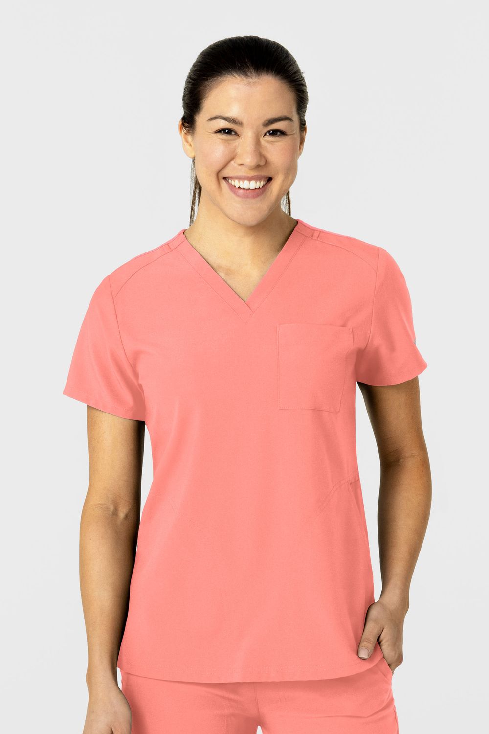 Casacca donna 6045 scollo a V paradise pink