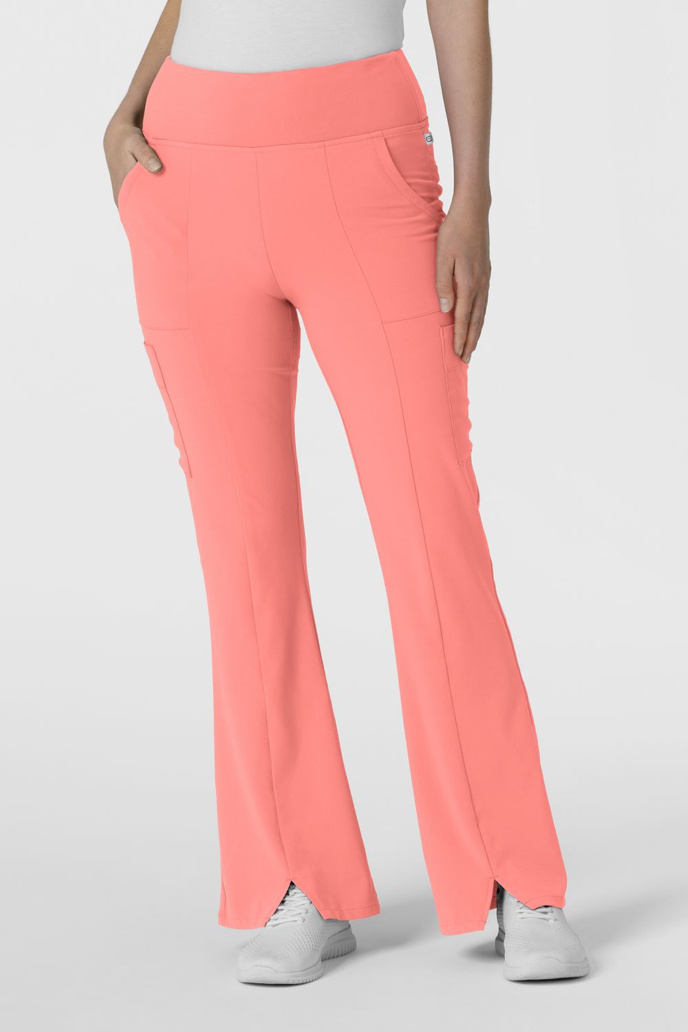 Pantalone donna 5534 cargo svasato paradise pink