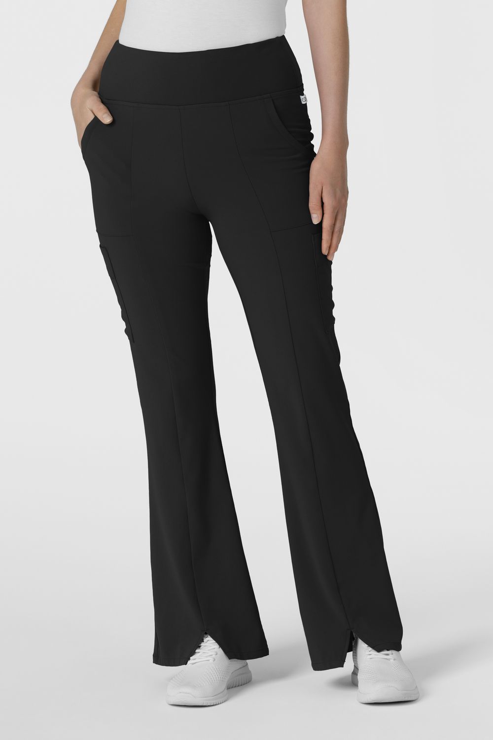 Pantalone donna 5534 cargo svasato black