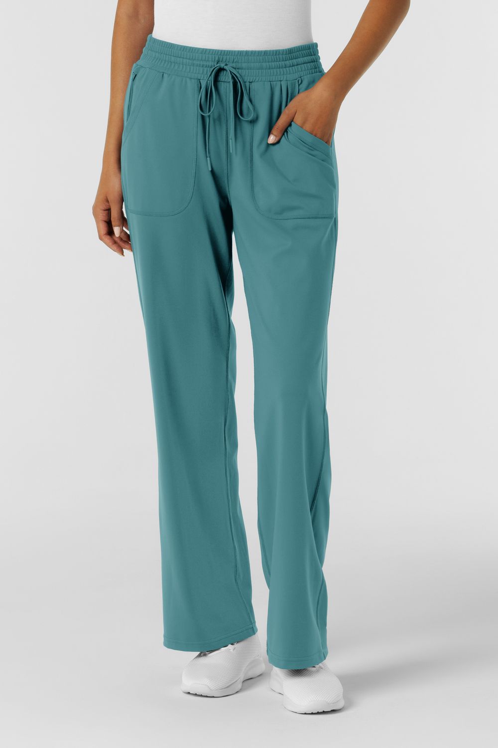 Pantalone donna 5559 largo vintage teal