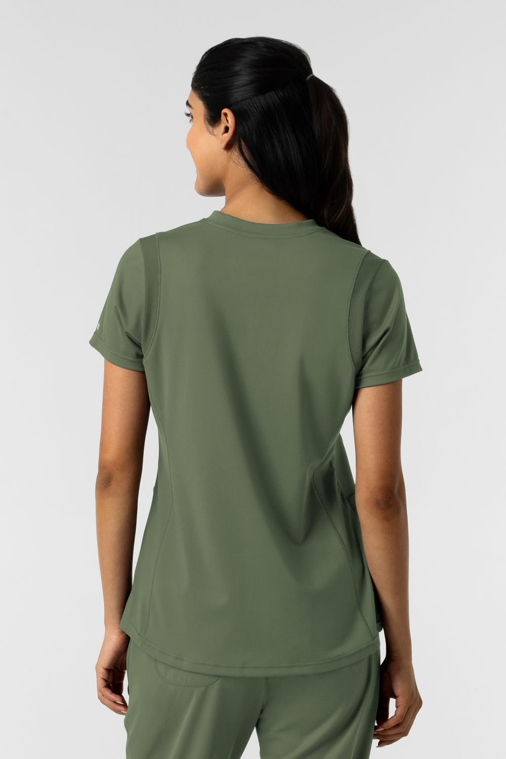 Casacca donna 6559 scollo a V olive