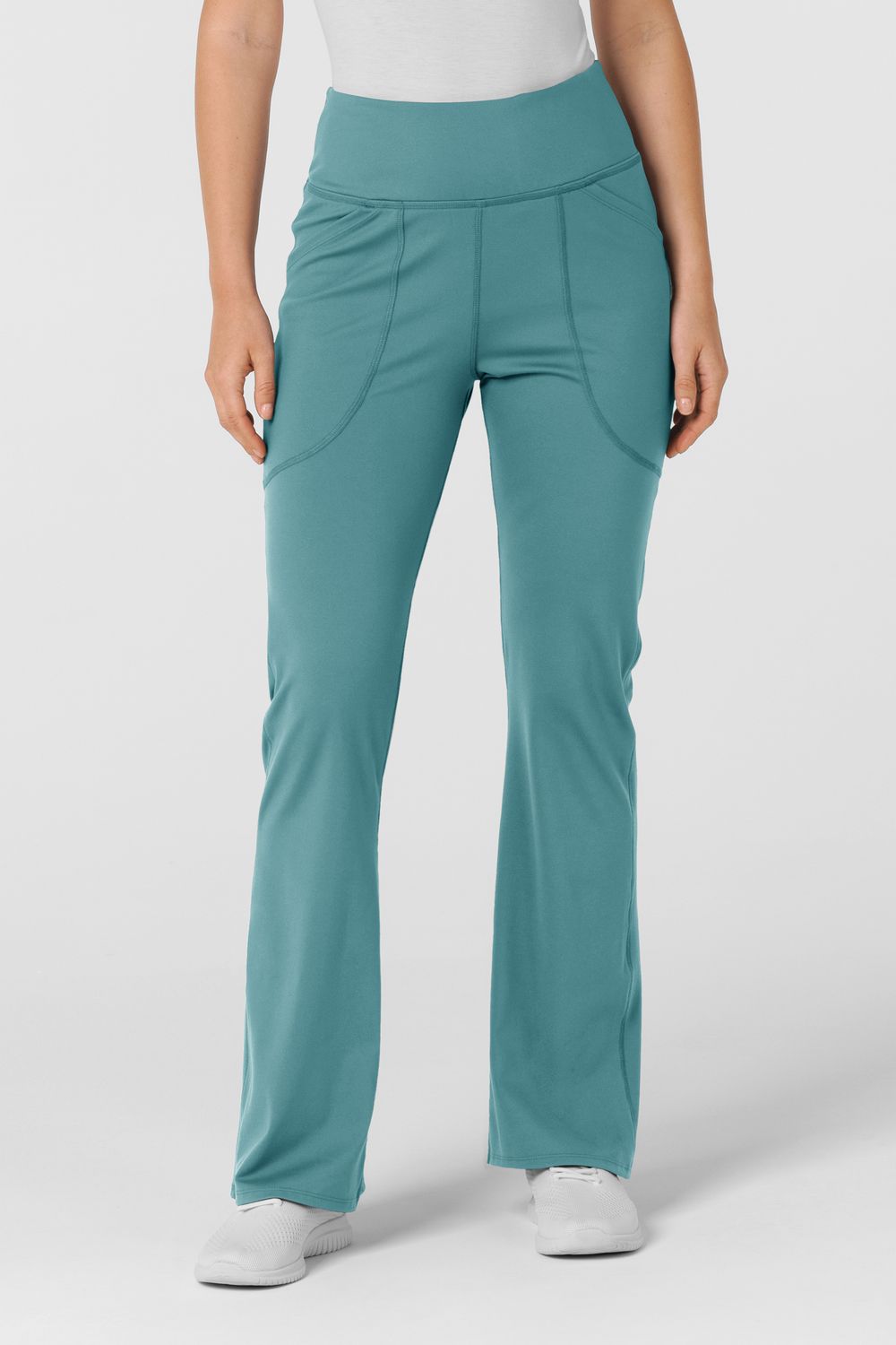 Pantalone donna 5459 yoga svasato vintage teal