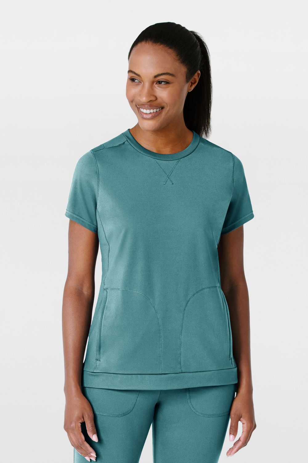 Casacca donna 6359 girocollo vintage teal