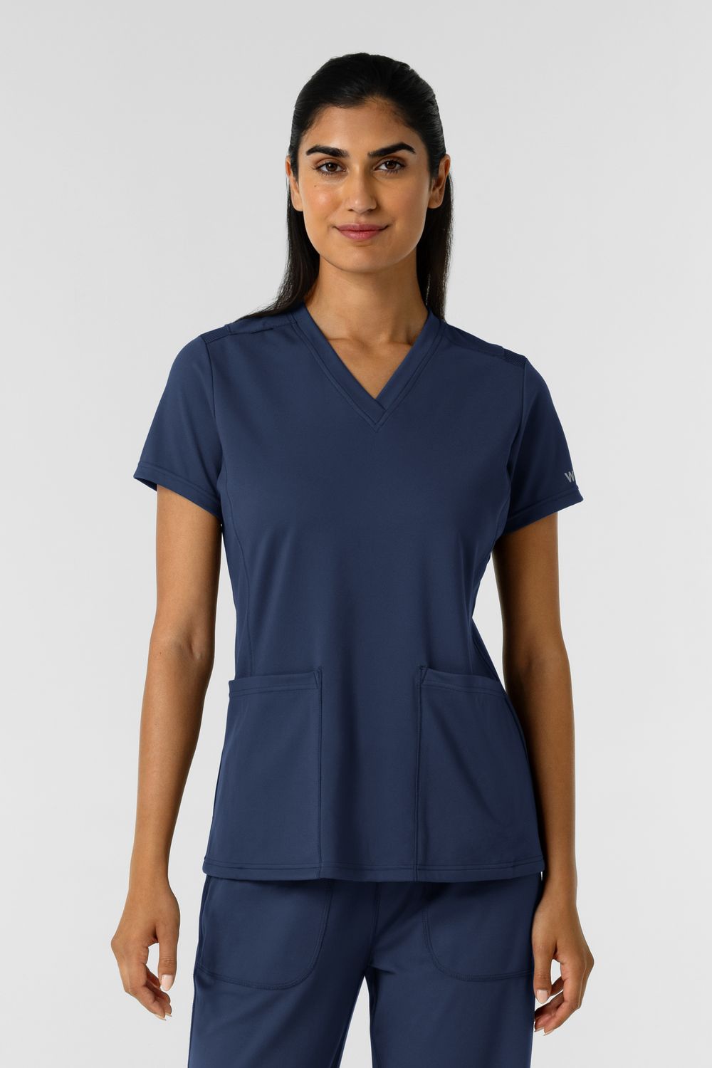 Casacca donna 6559 scollo a V navy blue