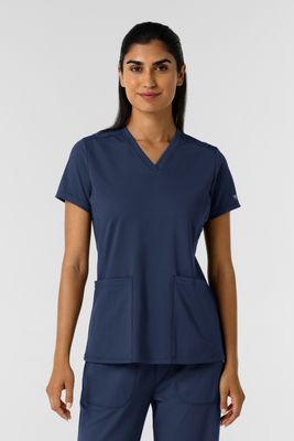 Casacca donna 6559 scollo a V navy blue