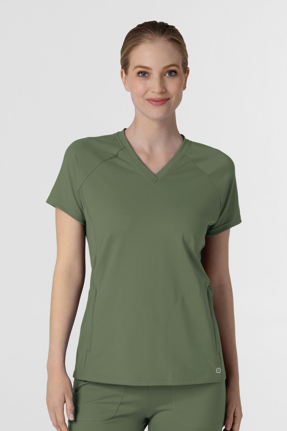 Casacca donna 6259 scollo a V olive