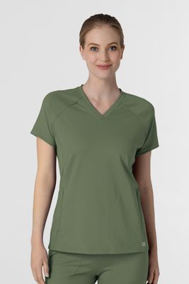 Casacca donna 6259 scollo a V olive