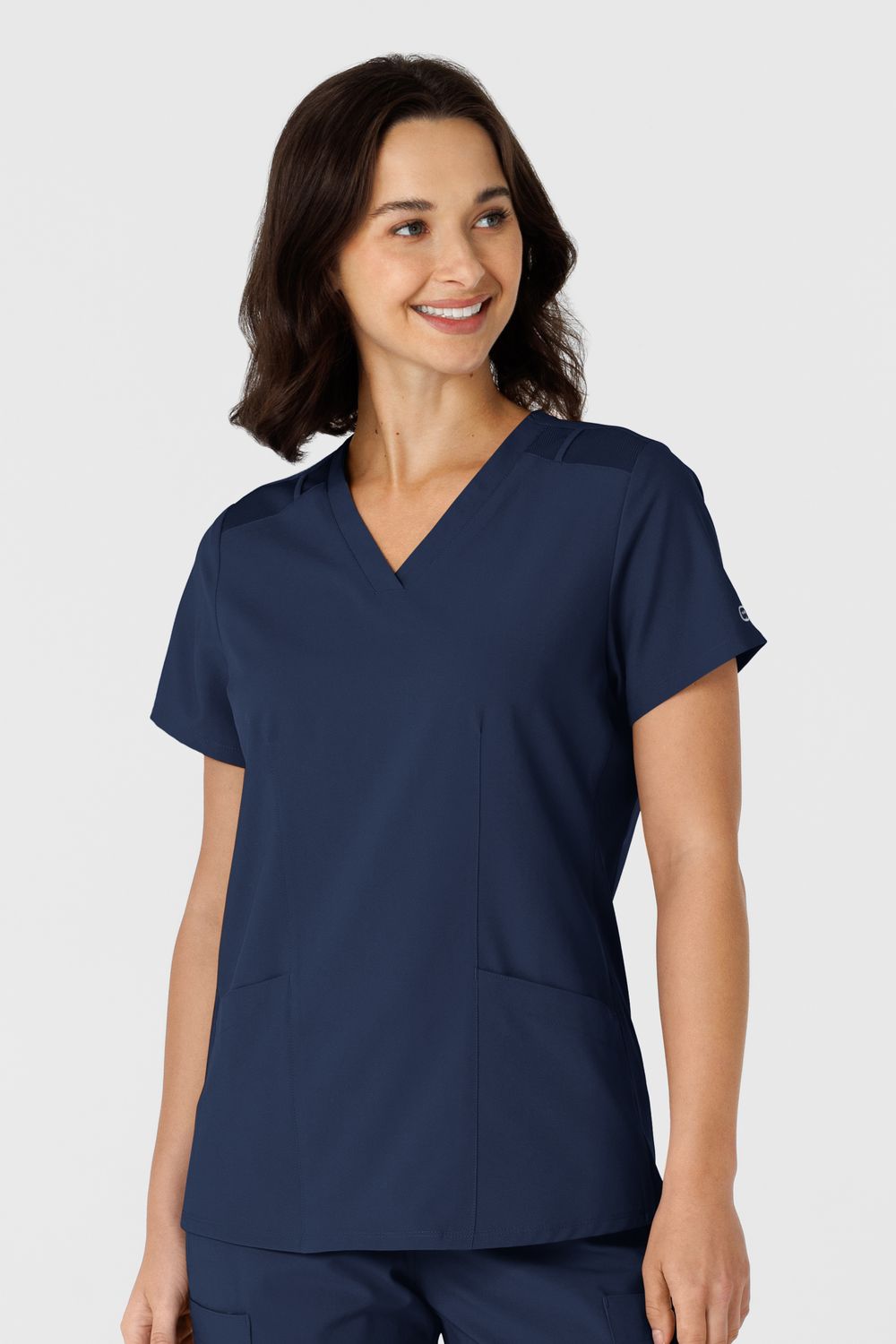 Casacca donna 6145 scollo a V navy blue