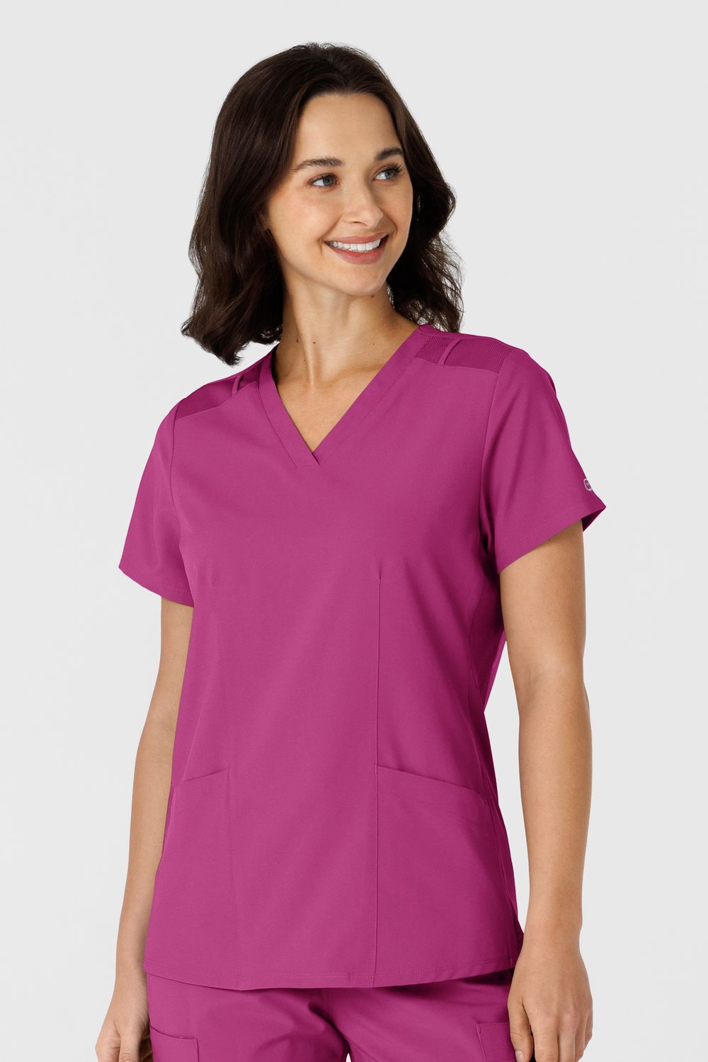 Casacca donna 6145 scollo a V raspberry