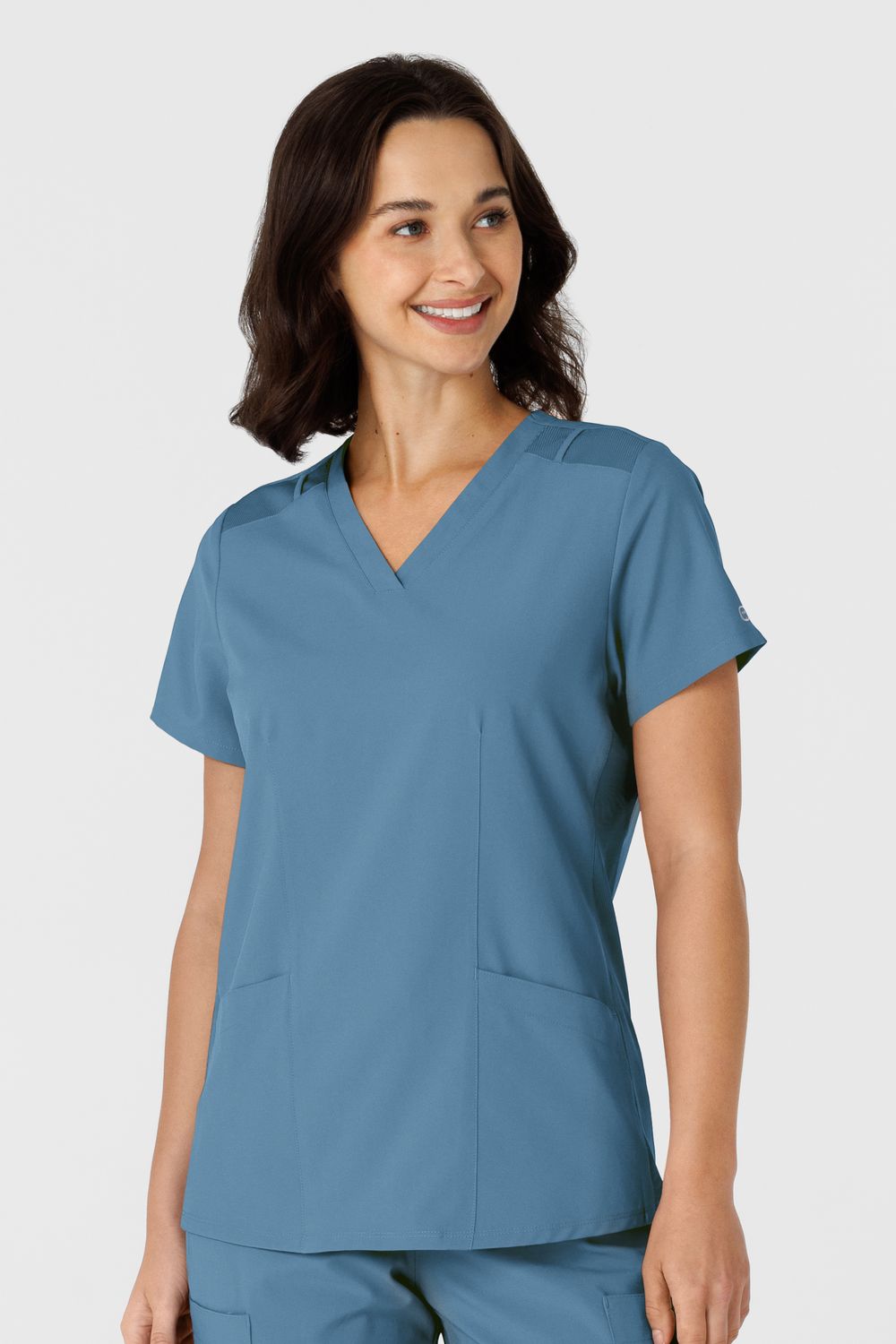 Casacca donna 6145 scollo a V pacific blue