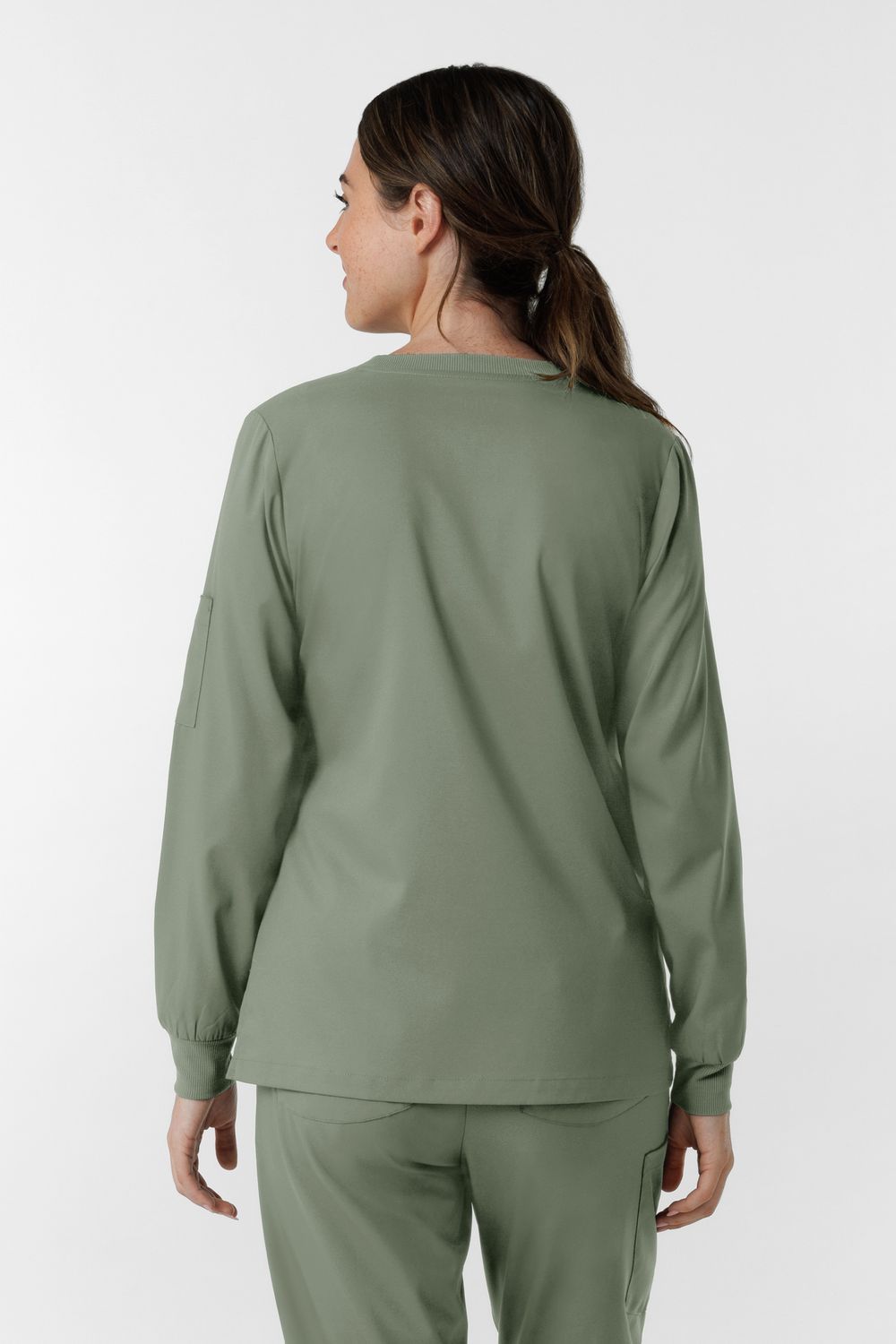 Casacca donna 6551 girocollo manica lunga sage