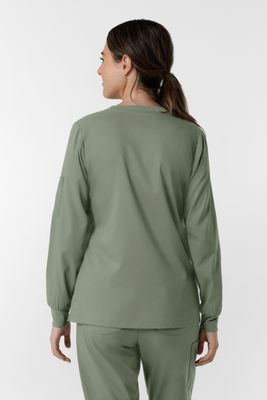 Casacca donna 6551 girocollo manica lunga sage