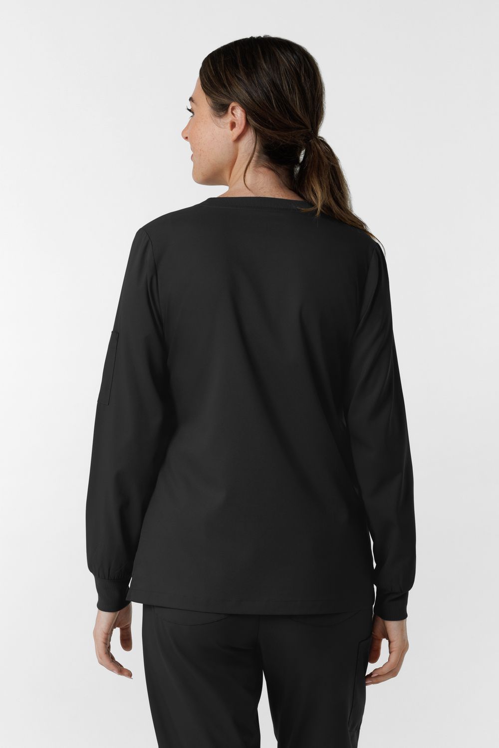 Casacca donna 6551 girocollo manica lunga black