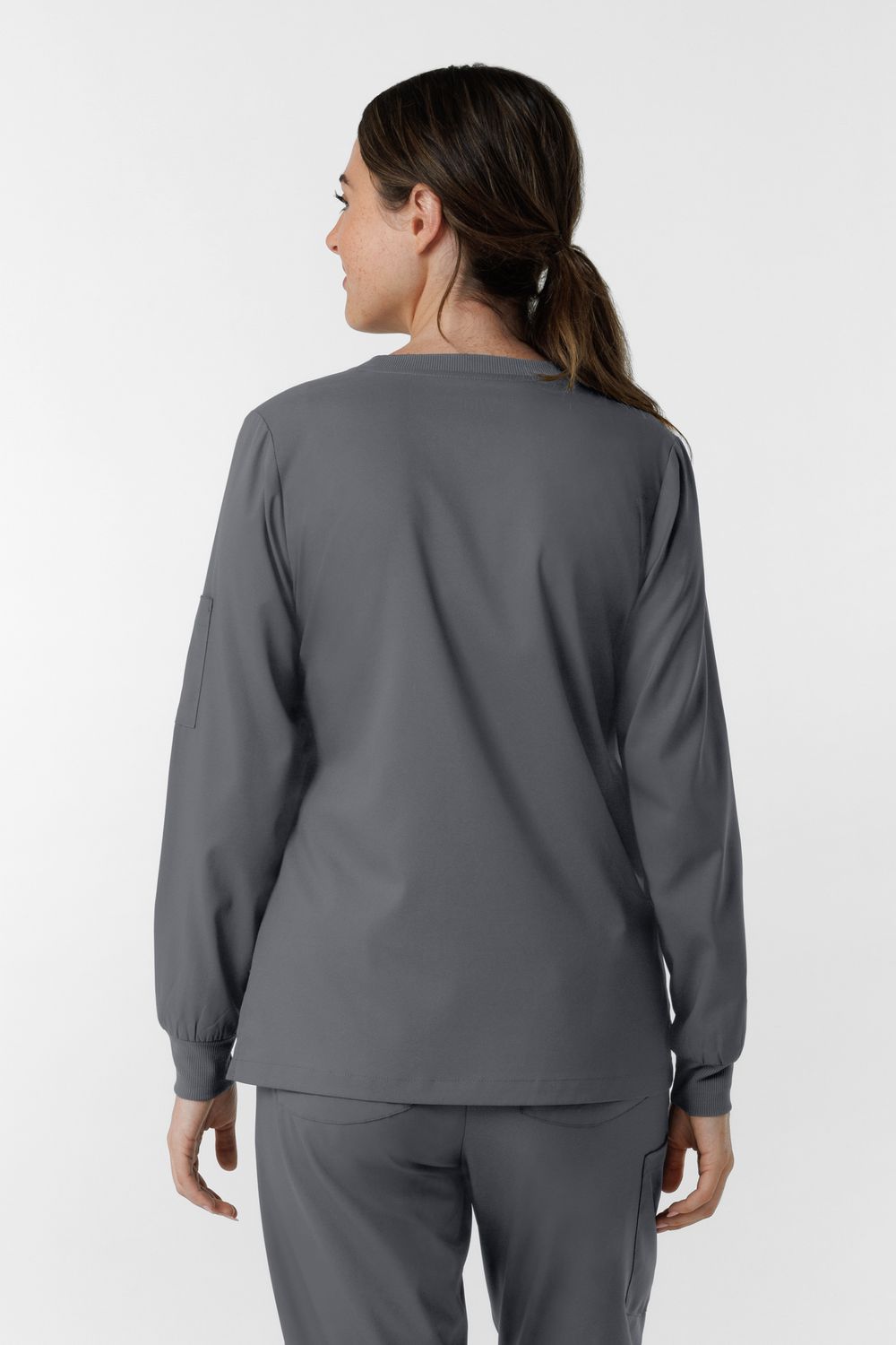 Casacca donna 6551 girocollo manica lunga pewter