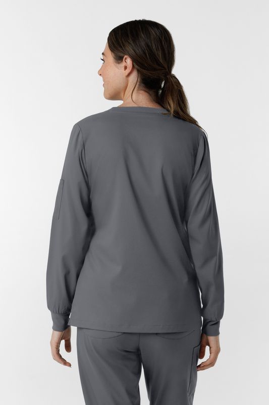 Casacca donna 6551 girocollo manica lunga pewter