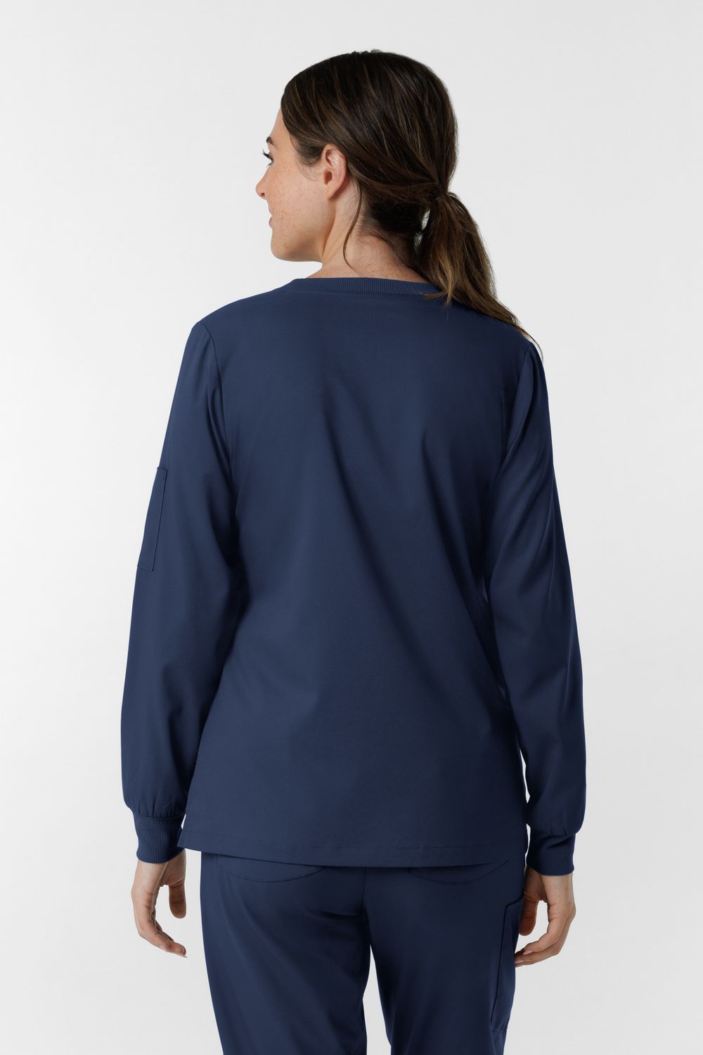 Casacca donna 6551 girocollo manica lunga navy blue